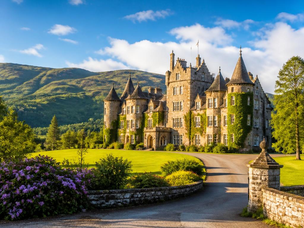 Scottish Highlands — Historic castle hotel, 16th century